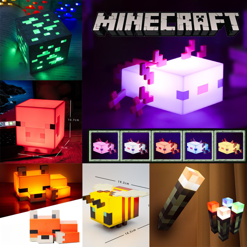 Đèn pin Minecraft Minecraft Đèn pin trò chơi Minecraft Đèn pin trang trí phòng ngủ Đèn ngủ
