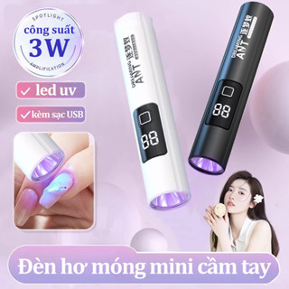 Đèn hơ móng mini cầm tay 3W,Sấy Khô Sơn Móng Tay mini Có Màn Hình led Hiển Thị Nhanh Chóng,kèm sạc USB