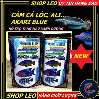 Cám cá Lóc AKARI BLUE, Cám tăng màu xanh dương (Blue) cho các dòng cá ali, lóc lạnh như Nữ Hoàng, Andrao, Pulchra,...