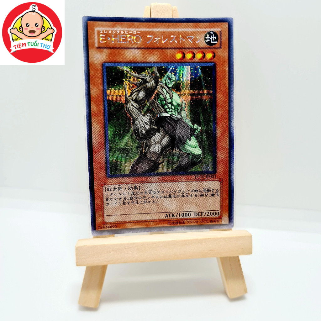 [Siêu hot] Thẻ bài yugioh Elemental Hero Woodsman [PP10-JP001] - Secret Rare - Tặng bọc bài bảo quản