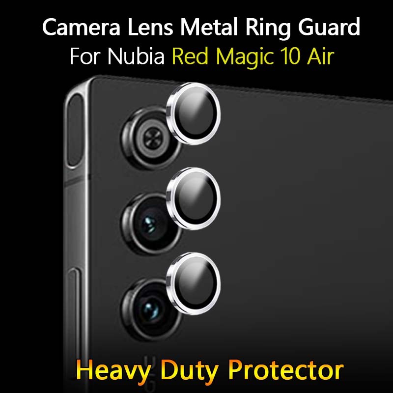 (1 Gói = 3Rings) Bảo Vệ Ống Kính Cho ZTE Nubia Red Magic 10 Air Siêu Mỏng Trong Suốt Ống Kính Máy Ản