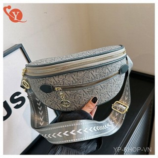 Túi đeo ngực nữ dây đeo rộng thời trang đa năng, túi đeo chéo vintage đa năng