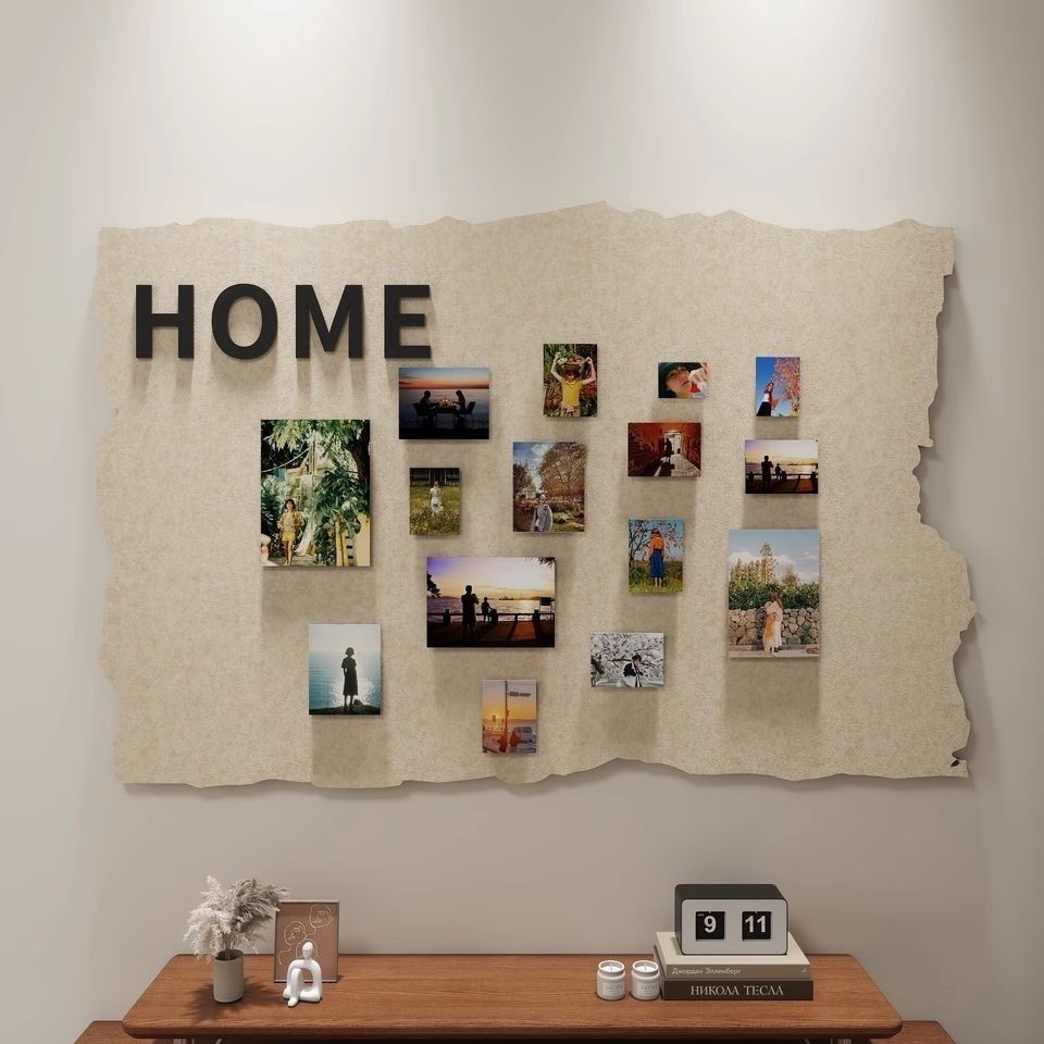 Ins Không Đều Nỉ Ban Ảnh Tường  Tin Nhắn Hiển Thị Nền Lối Vào Trang Trí Tường