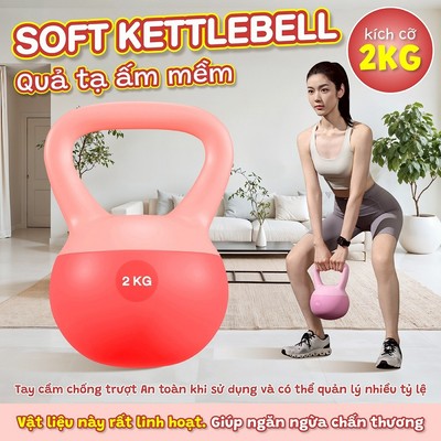 [Mall]-BG- Q312- 2KG- Tạ chuông mềm tập Squats hông và cánh tay,Tập tại nhà an toàn cho mọi người