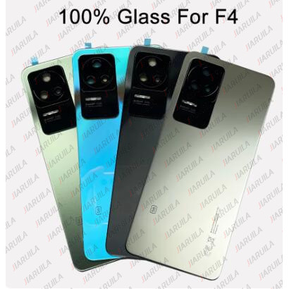 Dành Cho Xiaomi Poco F4 Ốp điện thoại Pin Cửa Có Keo + Kính Ống Kính Máy Ảnh ﻿+ Thay thế logo