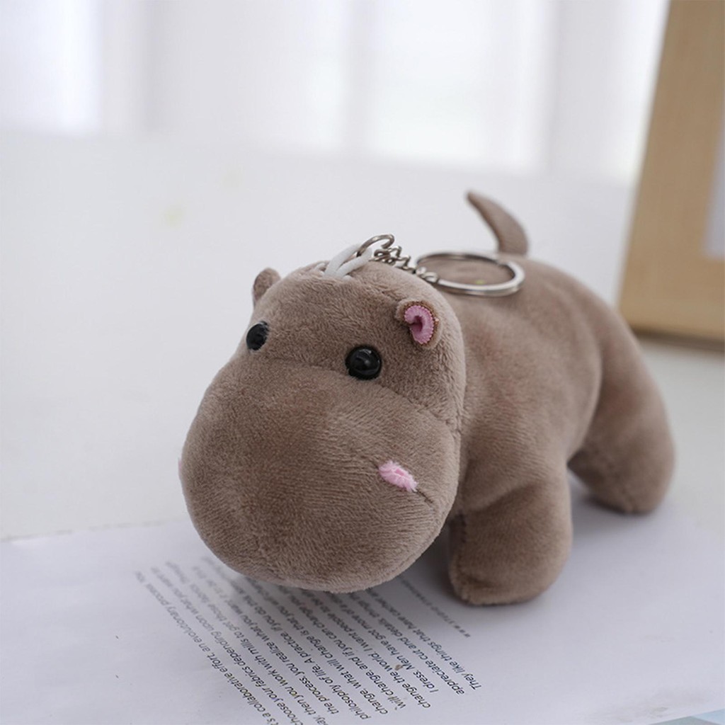 MooDeng Thú Nhồi Bông Móc Khóa Búp Bê Hà Mã Mặt Dây Chuyền Cho Ba Lô Dễ Thương Hippo Keyholder Ba Lô