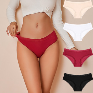 Quần lót nữ bằng lụa với viền ren gợi cảm thoáng khí và thoải mái. 