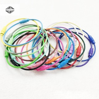 < Deeptbhand > 5 Túi Móc Khóa Dây Treo DIY Phụ Kiện Nhiều Màu Dây Không Gỉ Móc Khóa Móc Khóa Vòng Tròn Treo Móc Khóa Đẹp