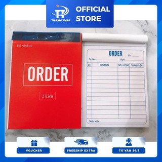 Quyển order 2 liên khổ A6-A7(100 tờ/quyển)