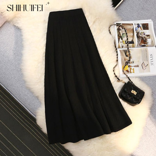 SHIHUIFEI Chân váy chân váy dài Xu hướng phổ biến Vintage Cổ điển WSQ24A109L 45Z241109