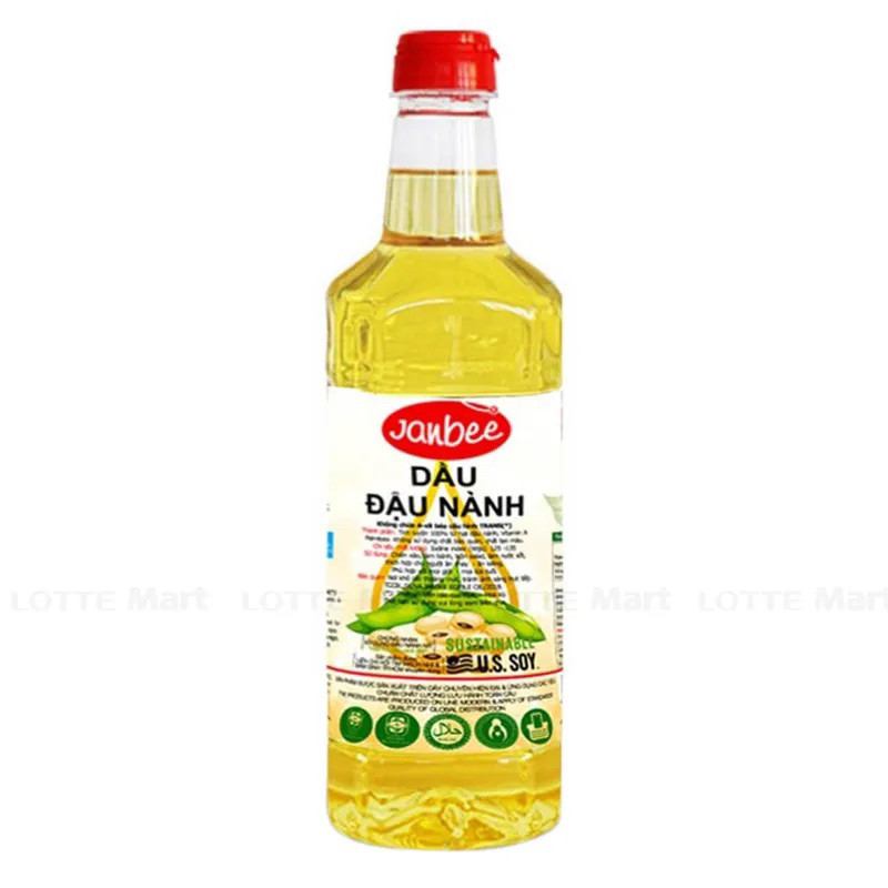 Dầu Đậu Nành tinh luyện Janbee Chai 1 lít