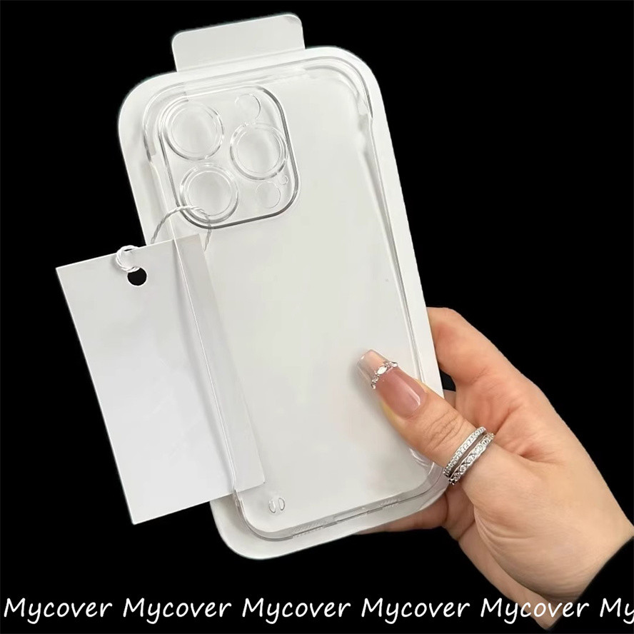Ốp Lưng Trong Suốt HD Không Biên Giới Siêu Mỏng Cho iPhone 16 11 13 12 14 15 Pro Max Thiết Kế Tối Giản Nửa Gói Vỏ Điện Thoại Bìa Cứng