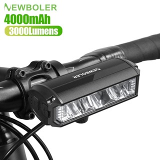 Đèn xe đạp Newboler 4000mAh 3000 Lumens Đèn xe đạp có giá đỡ mở rộng Type-C Đèn trước đi xe đạp có thể sạc lại IPX6 Đèn pha đi xe đạp chống nước