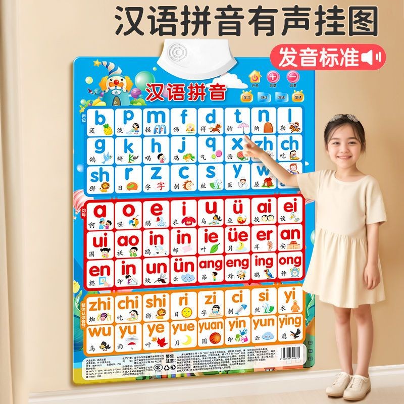 Pinyin Chính tả Âm thanh Biểu đồ treo tường Dán tường Huấn luyện đánh vần Công cụ tiện dụng Bảng chữ