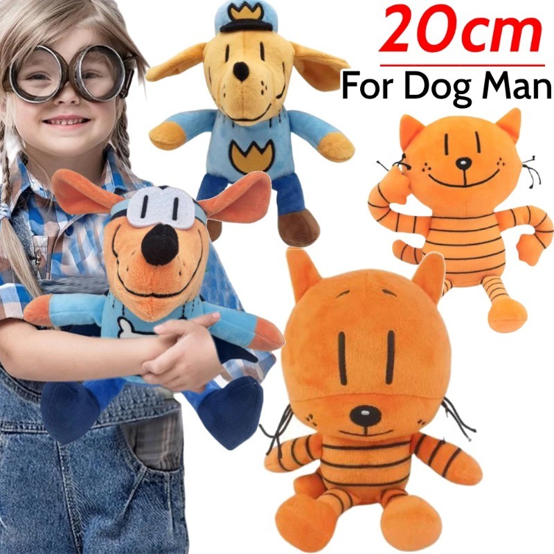 Dog Man Phim Đồ Chơi Sang Trọng Dreamworks Lil Pete, Petey, Và Dog Man Đồ Chơi Sang Trọng Trang Trí 