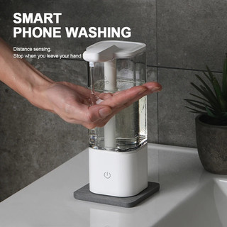 Nhà bếp 500ml Hộp đựng xà phòng lỏng tự động Type-C có thể sạc lại Bàn tay không chạm Dung tích cao Máy phân phối phòng tắm