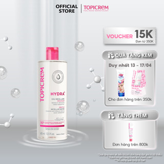 Nước tẩy trang dịu nhẹ TOPICREM HYDRA+ GENTLE MICELLAR WATER 400ML