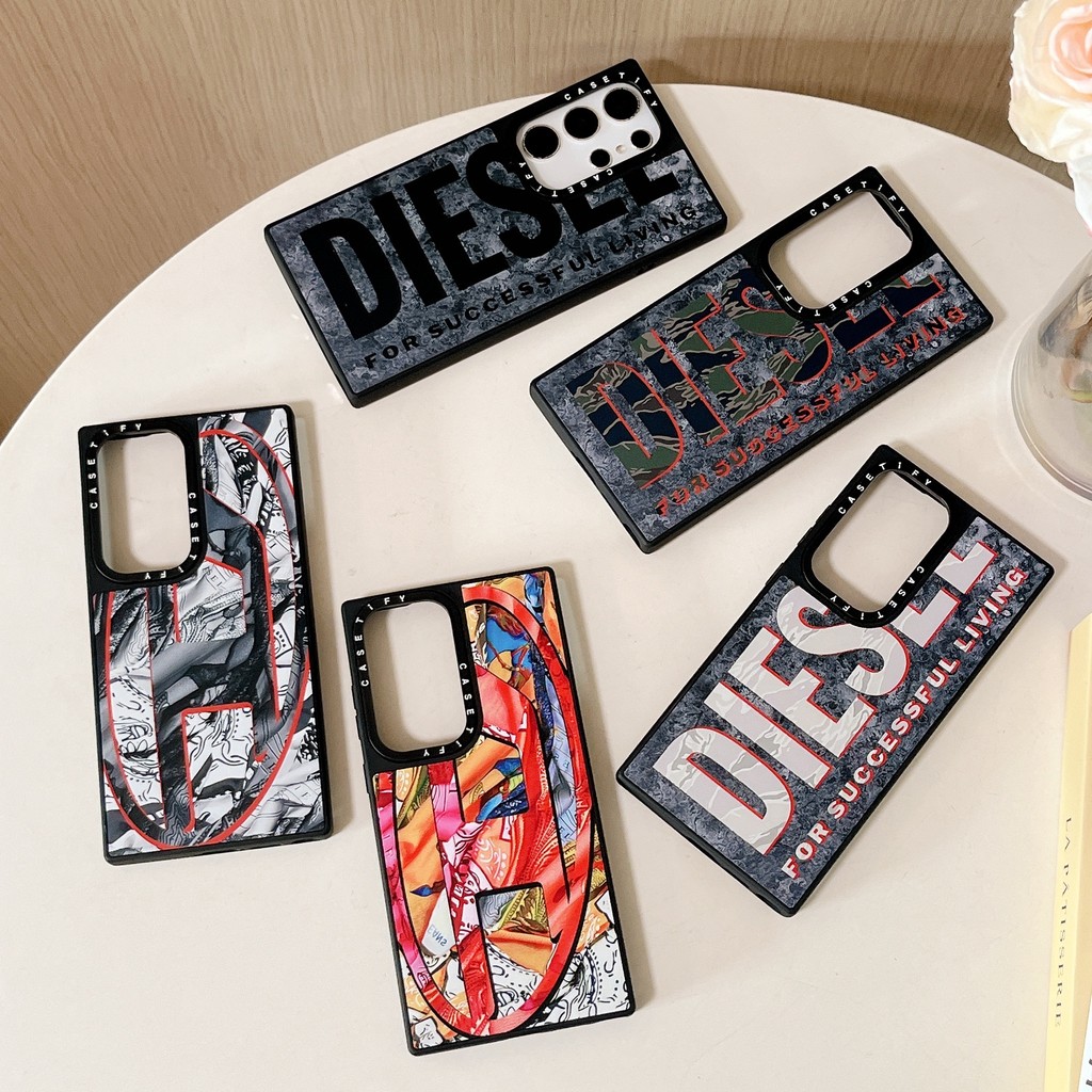 【 DIESEL 】 Ốp điện thoại gương từ tính CASETIFY thích hợp cho Samsung Galaxy S25 Ultra S24 Ultra S23