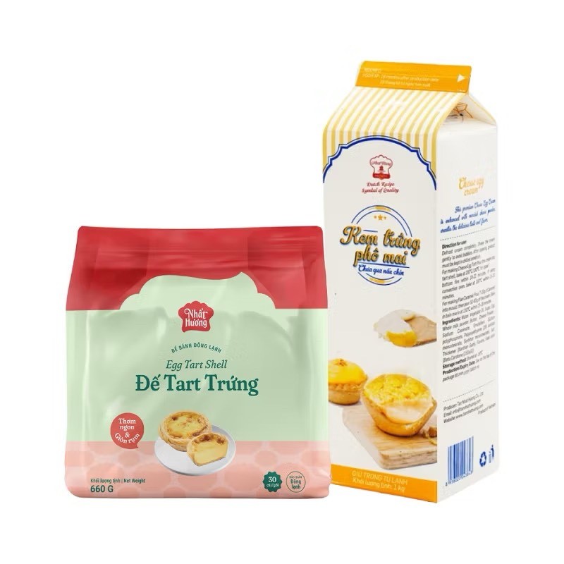 COMBO TART TRỨNG, ĐẾ TART VÀ KEM PHÔ MAI, KEMTRỨNG [HOT]