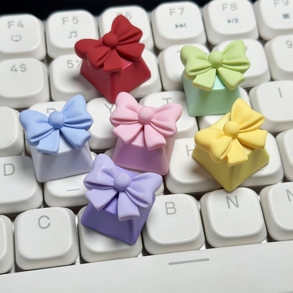 Tùy chỉnh Nơ dễ thương Keycaps Bàn phím cơ Keycaps Artisan Anime Kawaii Keycap PBT Trục Cherry MX Mà