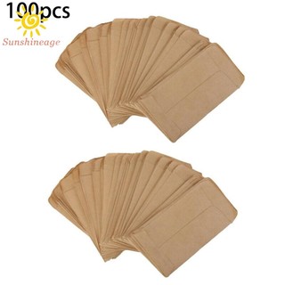 [Sunage] 100 Túi Giấy Kraft Túi Đựng Tiền Xu Mini Phong Bì