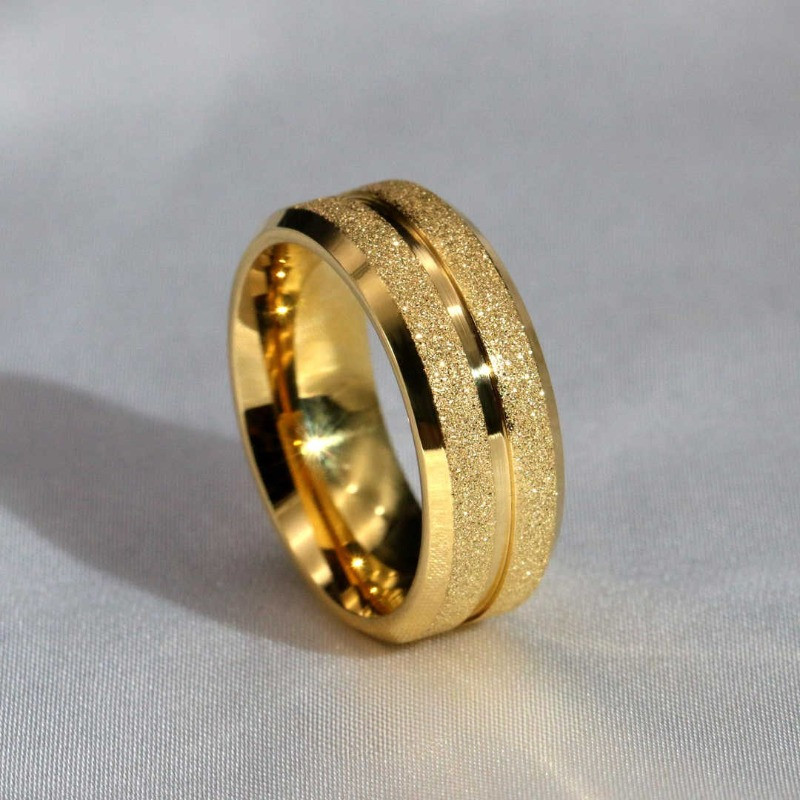 Nhẫn Thép Titan 8mm Nữ Cao Cấp Không Phai Màu Matte Nhẫn Phụ Kiện Quà Tặng Bán Buôn