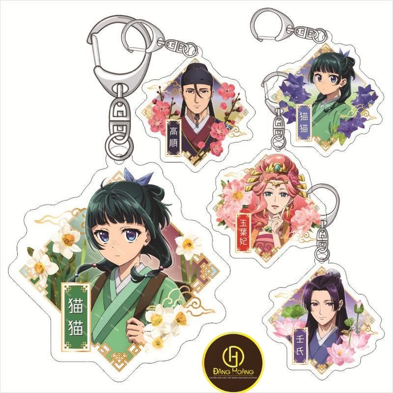 Móc Chìa Khóa Bằng acrylic Hai Mặt Hình anime Kuromao jinshi gyokuyou ah-Da DH