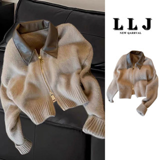 Merad Khâu Ngắn Đôi Dây Kéo Áo Len Nữ Mùa Đông Retro Cao Cấp Ôm Cổ Áo Dệt Kim Áo Khoác V250220150