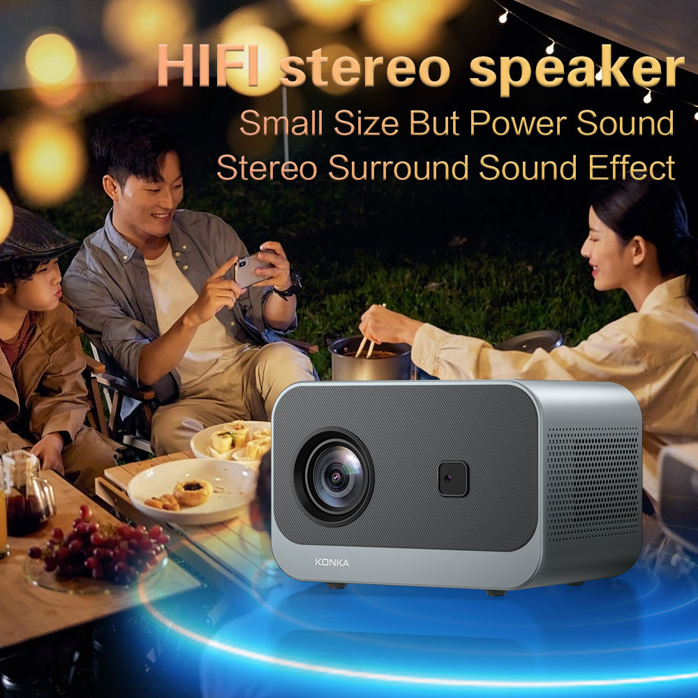KONKA C1Pro Projector HD1080P for Phone Ultra Smart Android OS Built-in App Store WIFI Supports Smar