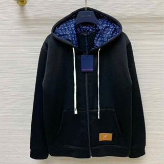 [CÓ SẴN] Áo Khoác Nỉ Lót Eo Vì Xanh / Áo Nỉ Khóa Kéo Logo Da Lờ Vê Mũ Xanh Dáng Rộng Nam Nữ Unisex