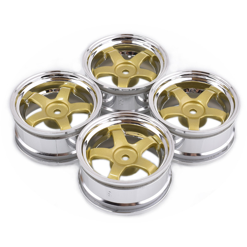 RC 4pcs Wheel Plastic Rim Set 3mm Fit HSP HPI 1:10 On-Road Racing Car Tires 6030