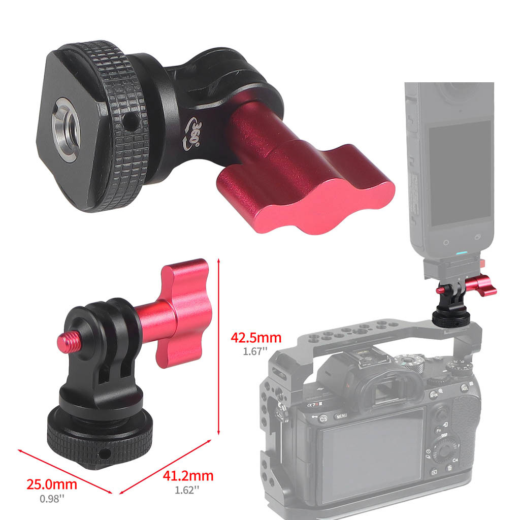 360° Bộ chuyển đổi tháo nhanh gắn giày lạnh có thể điều chỉnh cho máy ảnh Insta360 X4 GoPro MAX2 / G
