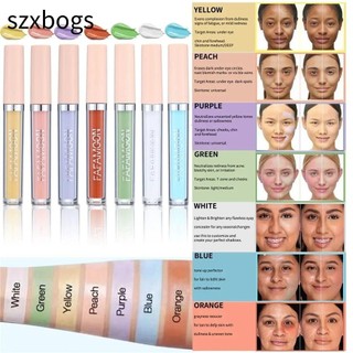 Kem nền SZXBOGS, Kem che khuyết điểm dạng lỏng 2,5ML phủ toàn diện, Trang điểm mặt Hỗ trợ giảm mụn Trang điểm quầng thâm Màu che khuyết điểm