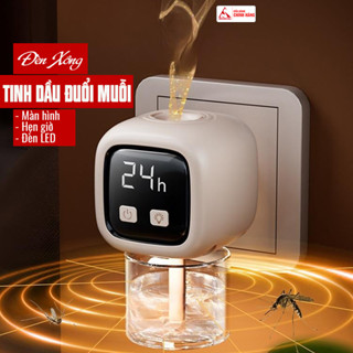 Đèn xông tinh dầu đuổi muỗi Màn hình hiển thị hẹn giờ đèn LED Thiên nhiên xua côn trùng Minh House
