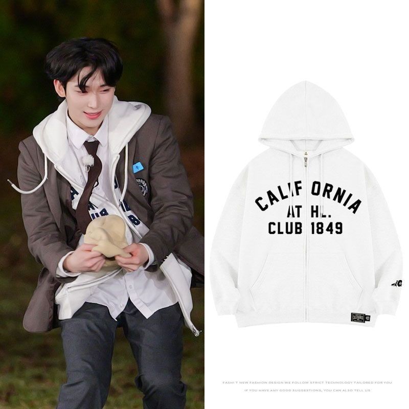 Kpop ENHYPEN Sunoo Nam / Nữ Zip Áo Thiết Kế Viện Trợ Quần Áo Cùng Áo Unisex Dạo Phố Áo Top