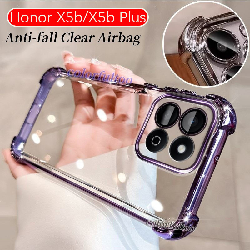 Vỏ Honor X5b Cho Honor X5b Plus X5bPlus HonorX5b 4G Mạ Silicon TPU Mềm Chống Sốc Trong Suốt Vỏ Điện 