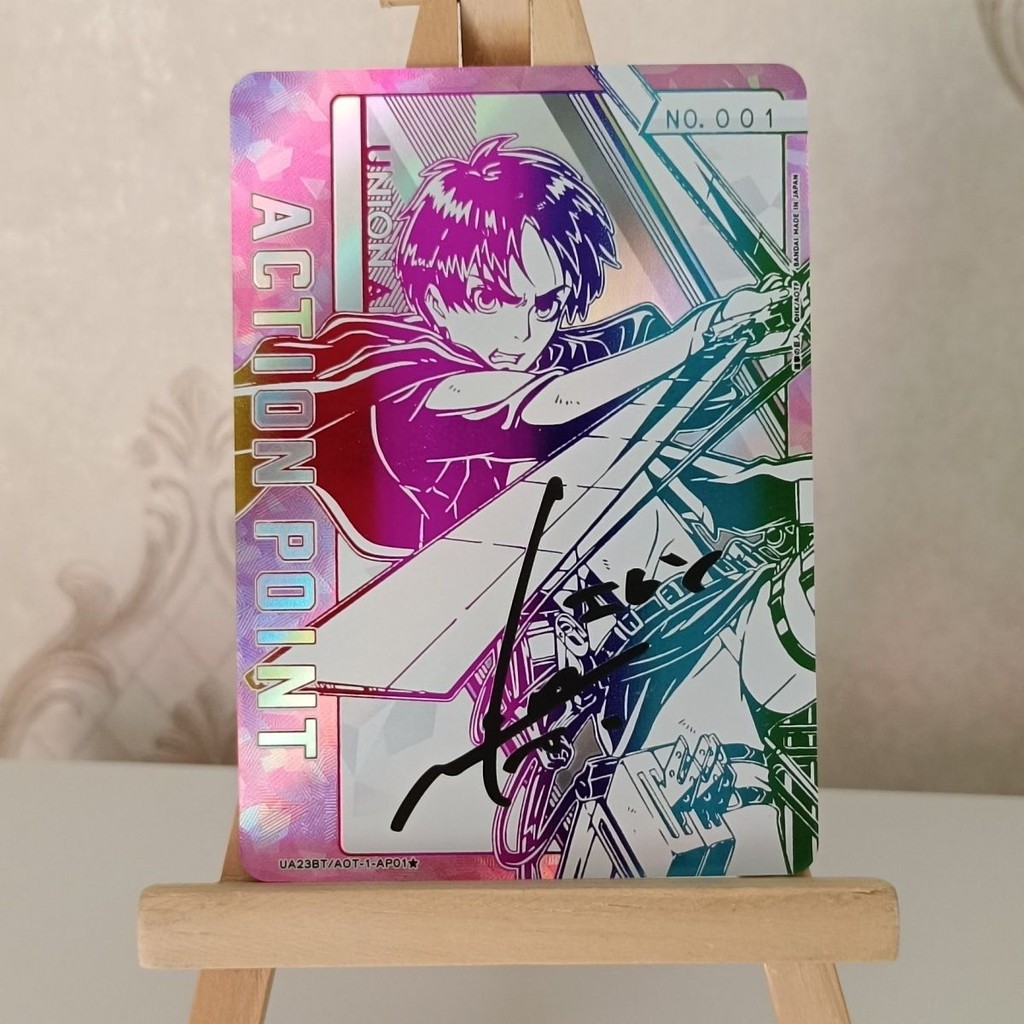 Attack on Titan Full Gilding Ký hiệu thẳng Khúc xạ Thẻ Flash Mikasa Allen
Khúc xạ mạ vàng đầy đủ dập