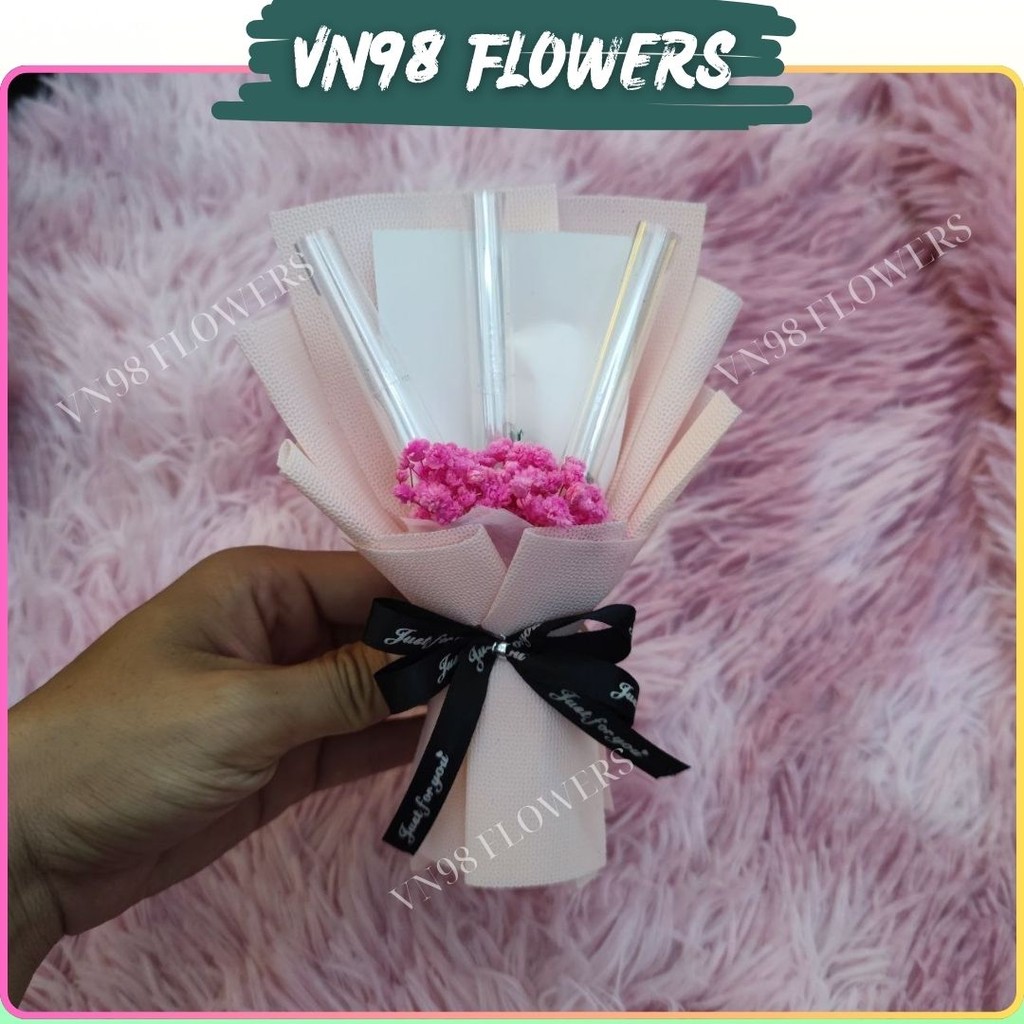 Bó Hoa Bi Mini kèm 3 ống đựng tiền - VN98 Flowers