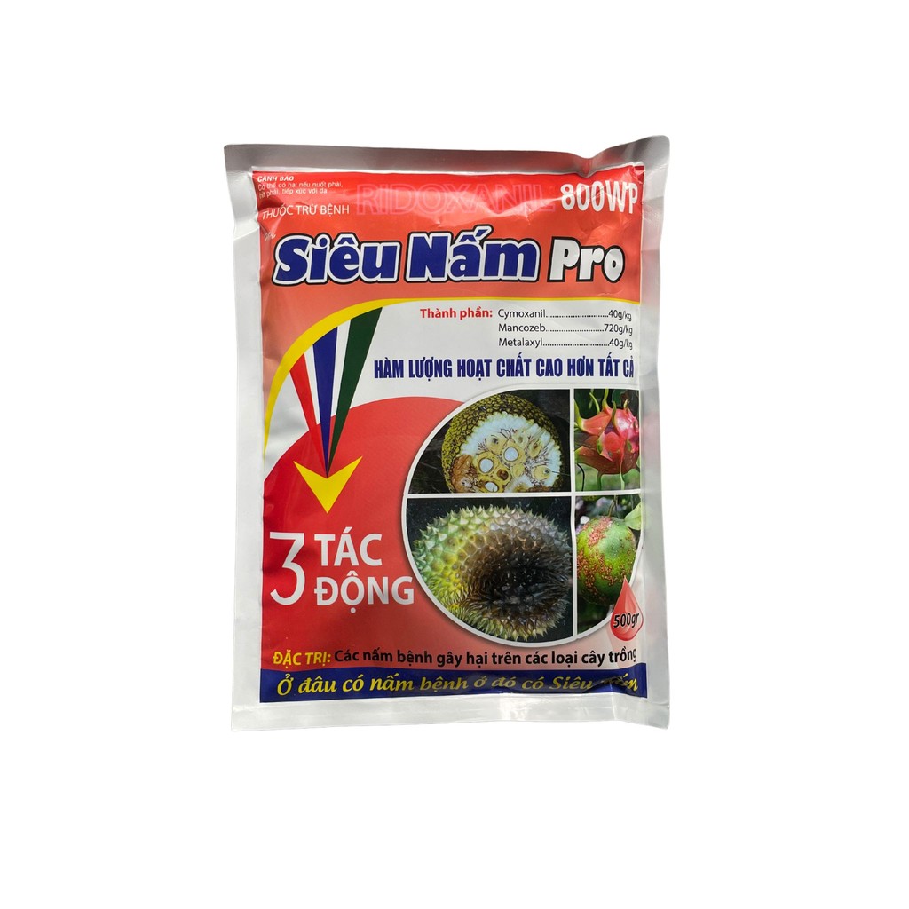 Thuốc Trừ Bệnh RIDOXANIL 800WP Siêu Nấm Pro 500gr (gói)