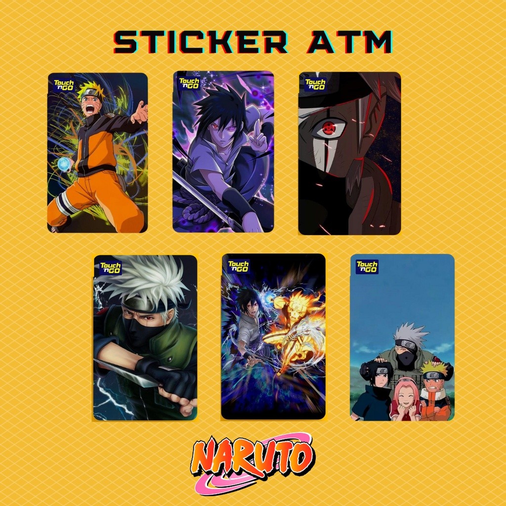 Sticker Dán Thẻ ATM Naruto Shippuden (Series 1) - Miếng Dán ATM - Skin Card - Chất Liệu Chống Xước -