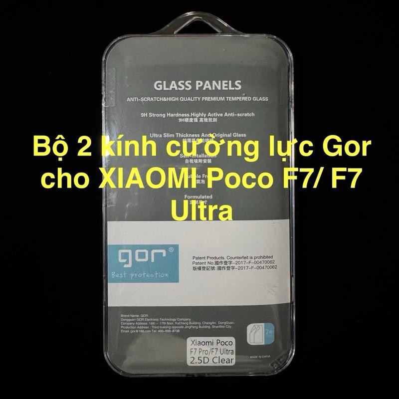 Bộ 2 miếng dán cường lực Gor cho điện thoại Xiaomi Redmi K80/ K80 Pro/ Poco F7 Pro/ F7 Ultra