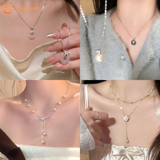 Vòng Cổ Ngọc Trai Trái Tim Đơn Giản Cho Nữ Thanh Lịch Cỏ Ba Lá Bướm Mặt Dây Chuyền Choker Phụ Kiện Trang Sức
