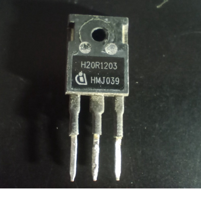 IGBT H20R1203 20A 1200V THÁO MÁY MẶT GƯƠNG BÓNG,thường dùng trong bếp từ.