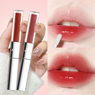  Son môi hai đầu hai trong một tráng gương mờ bùn chống dính cốc son môi làm trắng không phai 