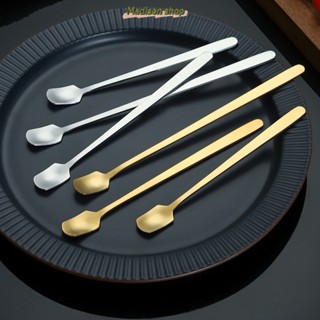 Muỗng inox, thìa cà phê inox, thìa dài uống trà thép không gỉ hai màu vàng bạc sang trọng, tinh tế - madison888