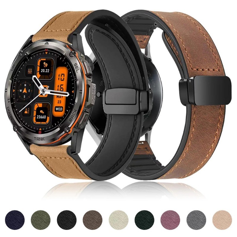 Dây đeo silicon bằng da cho KOSPET TANK T3 Ultra Band Vòng đeo tay cho KOSPET TANK T3 Ultra 20mm 22m