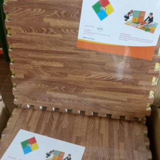 Bộ 6 miếng thảm xốp ghép Vân gỗ Kt 60x60x1cm