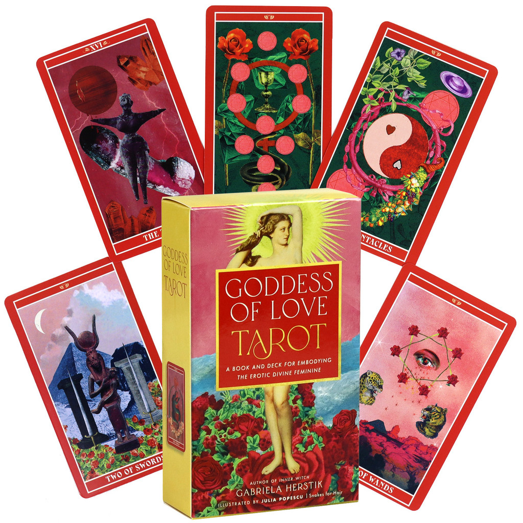 [Hàng có sẵn] 10.3 X6cm Goddess of Love Tarot English Board Game Card Game Goddess of Love Tarot