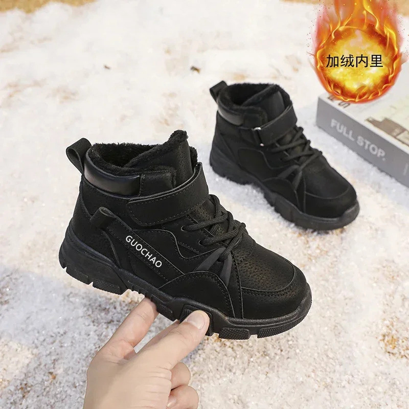 Mid Top Trẻ Em Biker Boots Trẻ Em Hợp Thời Trang Phù Hợp Với Giày Thường Ấm Áp Bé Gái Bé Trai Mùa Đô