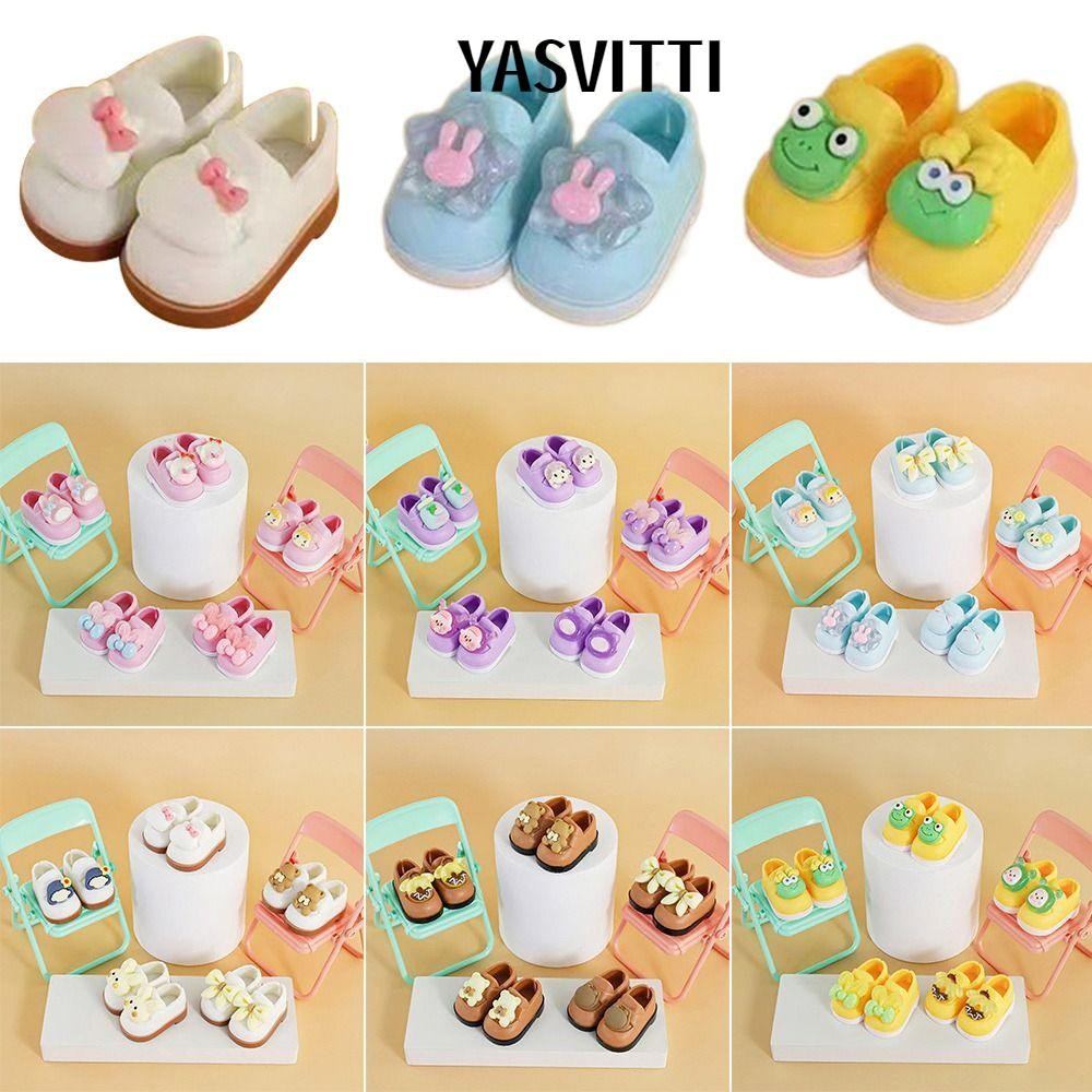 YASVITTI      Giày Mini , Phụ Kiện Búp Bê Làm Bằng Tay Búp Bê Trang Phục, Hoạt Hình PVC Giả Da Họa T